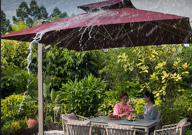 液压3秒开伞,户外抗风液压罗马遮阳伞