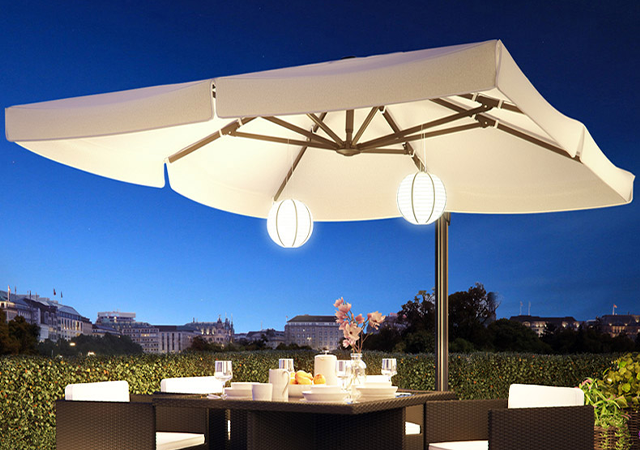 遮阳面积大，户外升级版垂边罗马遮阳伞可印LOGO