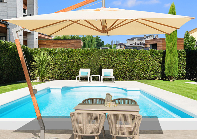 高端铝合金，户外7字罗马遮阳伞